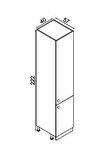 40 Cm Greena Boy Dolabı, Çok Amaçlı Yeşil Modern Mdf Boy Dolabı