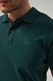 Ds Damat Regular Fit Haki Pike Dokulu %100 Pamuk Kıvrılmaz Polo Yaka Nakışlı T-Shirt 4HC14ORT51000 4HC14ORT51000