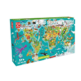 Hape 2in1 Dünya Turu Yapboz ve Kutu Oyunu