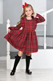 ÇocukYoluKids Gelincik Ekose Kız Çocuk Elbise A1111141111002