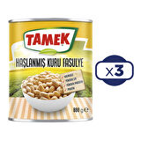 Tamek Haşlanmış Kuru Fasulye 800 Gr x 3'Lü Paket