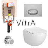 Vitra Sento Rim-Ex Asma Klozet Slim Kapak, Vitra Gömme Rezervuar Set 768-1851
