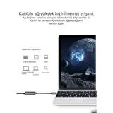 Coofbe Type-C To Ethernet Dönüştürücü RJ45 Dönüştürücü 10/100/1000Mbps Tak Çalıştır Ethernet Adaptör Dönüştürücü