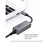 Coofbe Type-C To Ethernet Dönüştürücü RJ45 Dönüştürücü 10/100/1000Mbps Tak Çalıştır Ethernet Adaptör Dönüştürücü