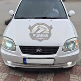 Hyundai Accent Admire 2000-2006 Uyumlu H lip Esnek Ön Lip 2 Parça Karlık Ön Ek Tampon Altı Dil