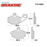 SİNTERLİ ARKA FREN BALATASI / KAWASAKI / ZX-9R NINJA / 900cc / ARKA / 1994-1995-1996-1997-1998-1999-2000-2001-2002-2003