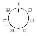 Icf Şalter Ankastre Fırın 6 Konum Kademe Anahtarı 6 konum + off 