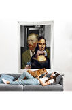Mona Lisa'yı Rehin Alan Van Gogh Duvar Örtüsü-7761