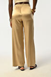 KADIN BELİ LASTİKLİ BOL PAÇA SATEN PANTOLON