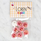 Loren Crafts 8'li Emzik Düğme - 1007