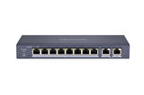 Hikvision DS-3E310P-E/M(B) 8 Port PoE (80W) 10/100Mbps + 2GE Uplink Switch