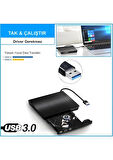 ANAWAY SHOPPİNG Harici USB 3.0 Taşınabilir CD DVD Yazıcı Okuyucu Windows Mac Dizüstü Masaüstü Bilgisayar