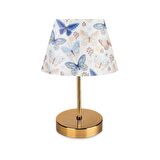 ArtGift Lara Gold Gövdeli Abajur Kelebek Desen PVC Başlık