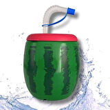 Karpuz Model Kendiliğinden Pipetli 900 Ml Suluk, Matara