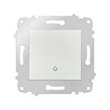 Ovivo Grano Beyaz Natural Zil Anahtarı Light ( 15 Adet ) ÇERÇEVE HARİÇTİR