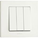 Tenda Grano Beyaz Üçlü Anahtar ( 5 Adet )+Çerçeve Dahildir