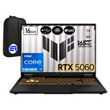 Asus Tuf Gamıng F16 FX608JMR-RV067 Intel I7-14650HX 16GB Ram 1tb SSD RTX5060 16" Fhd+ 165Hz WIN11 Pro + Elektropasaj Çanta