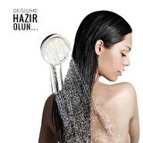 Siyah kireç önleyici su tasarruflu 2 adet yedek filtreli 5 fonksiyon özellikli duş başlığı