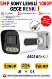 J-TECH 3010 5MP SONY LENS Gece Renkli Warm Light 1080P AHD Güvenlik Kamera