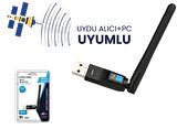 Concord W-7 300Mbps Usb Antenli Uydu Alıcılı+ PC WiFi Kablosuz Alıcı Adaptör MTK7601 Chipset WLAN