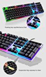 Concord C-59 Gökkuşağı Nefes Efektli Aydınlatma Gaming Oyuncu Klavye Q TR