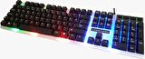 Concord C-59 Gökkuşağı Nefes Efektli Aydınlatma Gaming Oyuncu Klavye Q TR