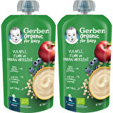 Gerber Organic Yulaflı Elma ve Yaban Mersini Püresi 110g​ x 2 Adet