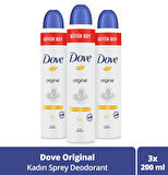 Dove Original Deodorant 200 ml x 3 Adet