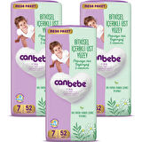 Canbebe Bebek Bezi Mega Paket 7 Beden XXL (17+ Kg) 52 Adet x 3 Adet