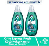 Omo Express Fresh Koku Karşıtı Beyaz ve Renkli Deterjanı 1480mlx 2adet