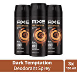 Axe Deodorant Sprey Dark Temptation 150 ml 3 Adet