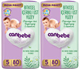 Canbebe Bebek Bezi Mega Paket Junior 5 Beden (11-18kg) 80 li x 2 Adet