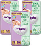 Canbebe Bebek Bezi Mega Paket Junior 5 Beden (11-18kg) 80 li x 3 Adet