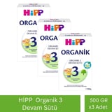 Hipp 3 Organik Devam Sütü 500 gr x 3 Adet