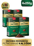 Jacobs Monarch Kavrulmuş ve Öğütülmüş Filtre Kahve 250 gr x 4 Adet