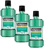 Listerine Ağız Bakm Suyu Fresh Burst Ferah Nane 500 ml x 3 Adet