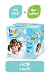Uni Baby Aktif Alkolsüz 12 x 72 Yaprak 12 Paket Islak Mendil