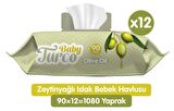Baby Turco Zeytinyağlı Islak Bebek Havlusu 90 lı x 12 Adet