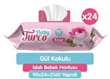 Baby Turco Gül Kokulu Islak Bebek Havlusu 90 lı x 24 Adet