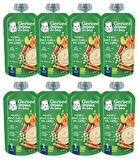 Gerber Organik Yulaflı Elma, Havuç ve Balkabaklı Püre 110g x 8 Adet