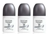 Deotak Invisible For Men Roll-On Deodorant 35 ml x 3 Adet