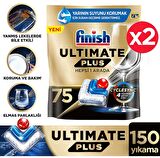 Finish Ultimate Plus Bulaşık Deterjanı Tableti 75 Adet x 2 Adet