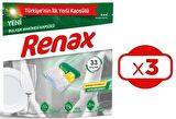 Renax Bulaşık Makinesi Kapsülü Hepsi Bir Arada 33 lü x 3 Adet