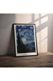 Dekoratif Çerçevesiz Poster Yıldızlı Geceler Vincent van Gogh