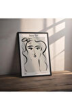 Dekoratif Çerçevesiz Poster Daisy Girl Soyut Çerçevesiz Tablo