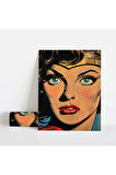 Dekoratif Çerçevesiz Poster Pop Art Taçlı Kadın Çerçevesiz Tablo