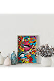 Dekoratif Çerçevesiz Poster Pop Art Comic Book Çerçevesiz Tablo