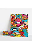 Dekoratif Çerçevesiz Poster Pop Art Comic Book Çerçevesiz Tablo