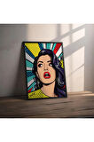 Dekoratif Çerçevesiz Poster Pop Art Women Çerçevesiz Tablo