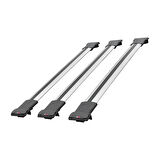 Toyota 4Runner (N280) 2010-2024 Arası ile Uyumlu FLY Model Ara Atkı Tavan Barı Gri 3 Adet